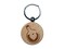 Heart Love Health Potion Bottle Engraved Wood Round Keychain Tag Charm